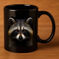 A Racoon Gift 11oz C Handle Ceramic Mug