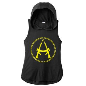 Anarchist Rifles Guns Libertarian Ancap Anarcho Capitalist Ladies PosiCharge Tri-Blend Wicking Draft Hoodie Tank