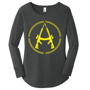 Anarchist Rifles Guns Libertarian Ancap Anarcho Capitalist Women's Perfect Tri Tunic Long Sleeve Shirt