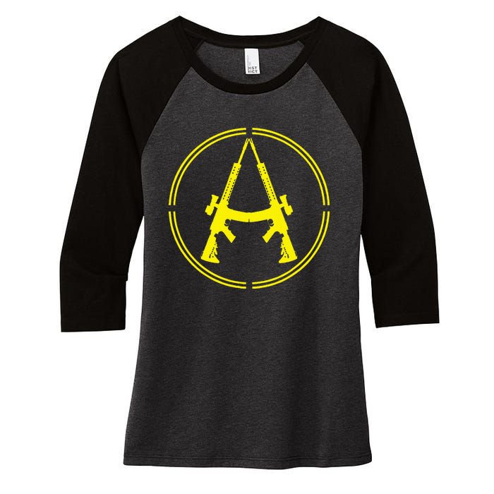 Anarchist Rifles Guns Libertarian Ancap Anarcho Capitalist Women's Tri-Blend 3/4-Sleeve Raglan Shirt