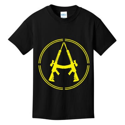 Anarchist Rifles Guns Libertarian Ancap Anarcho Capitalist Kids T-Shirt