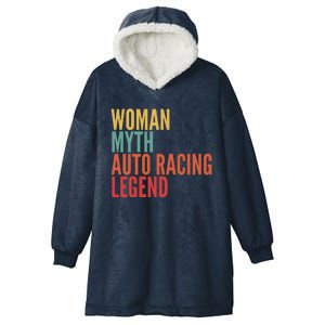 Auto Racing Gift Myth Auto Racing Legend Gift Hooded Wearable Blanket