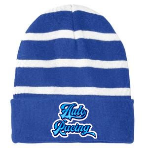 Auto Racing Gift Striped Beanie with Solid Band