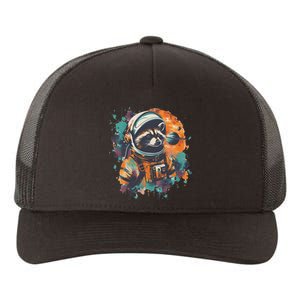 Astronaut Raccoon Graphic Retro Cosmic Racoon In Space Yupoong Adult 5-Panel Trucker Hat