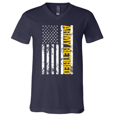 Army Retired Gift Military U.S. Army Retirement V-Neck T-Shirt