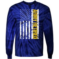 Army Retired Gift Military U.S. Army Retirement Tie-Dye Long Sleeve Shirt