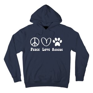 Animal Rescue Gifts Men Women Kids Peace Love Adopt Dog Cat Hoodie