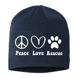 Animal Rescue Gifts Men Women Kids Peace Love Adopt Dog Cat Sustainable Beanie