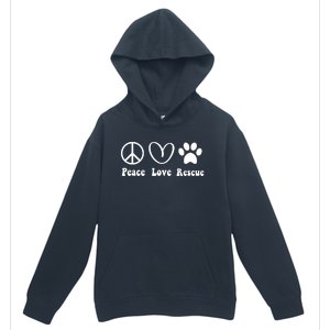 Animal Rescue Gifts Men Women Kids Peace Love Adopt Dog Cat Urban Pullover Hoodie