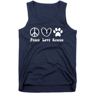 Animal Rescue Gifts Men Women Kids Peace Love Adopt Dog Cat Tank Top