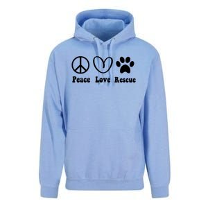 Animal Rescue Gifts Men Women Kids Peace Love Adopt Dog Cat Unisex Surf Hoodie