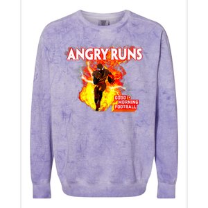 Angry Runs Good Morning Football Colorblast Crewneck Sweatshirt