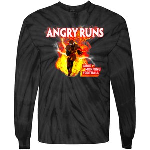 Angry Runs Good Morning Football Tie-Dye Long Sleeve Shirt