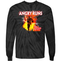 Angry Runs Good Morning Football Tie-Dye Long Sleeve Shirt