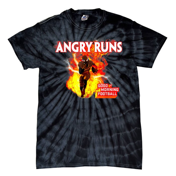 Angry Runs Good Morning Football Tie-Dye T-Shirt