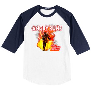 Angry Runs Good Morning Football Baseball Sleeve Shirt