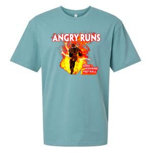 Angry Runs Good Morning Football Sueded Cloud Jersey T-Shirt