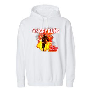 Angry Runs Good Morning Football Garment-Dyed Fleece Hoodie