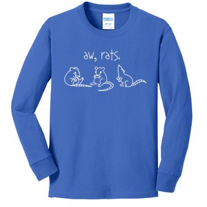 Aw Rats Gift Cute Rat Trio Gift Kids Long Sleeve Shirt