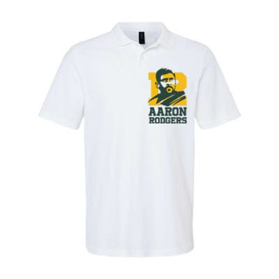 Aaron Rodgers Green Bay Softstyle Adult Sport Polo