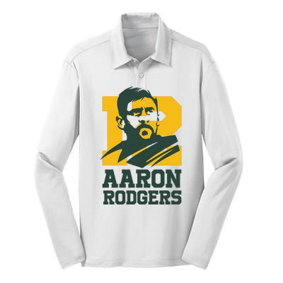 Aaron Rodgers Green Bay Silk Touch Performance Long Sleeve Polo