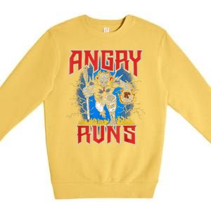 Angry Runs Good Morning Premium Crewneck Sweatshirt