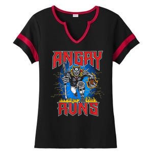 Angry Runs Good Morning Ladies Halftime Notch Neck Tee