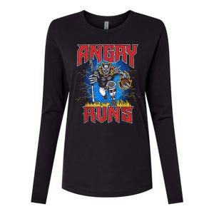 Angry Runs Good Morning Womens Cotton Relaxed Long Sleeve T-Shirt