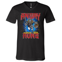 Angry Runs Good Morning V-Neck T-Shirt