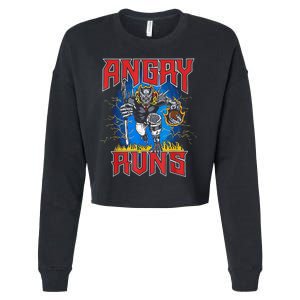 Angry Runs Good Morning Cropped Pullover Crew