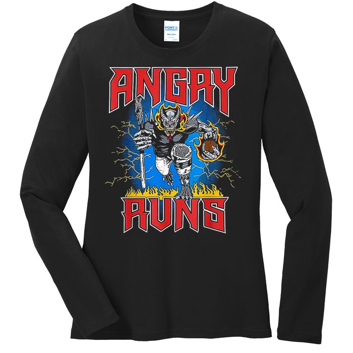 Angry Runs Good Morning Ladies Long Sleeve Shirt