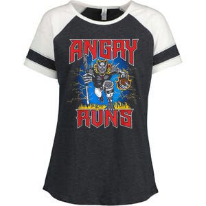 Angry Runs Good Morning Enza Ladies Jersey Colorblock Tee