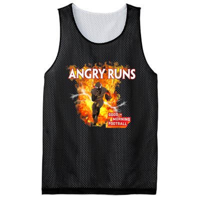 Angry Runs Good Morning Football Sport Lover Football Fan Mesh Reversible Basketball Jersey Tank