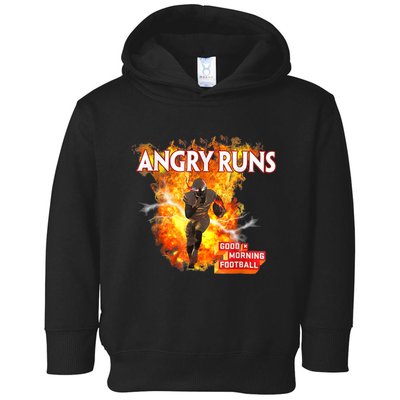 Angry Runs Good Morning Football Sport Lover Football Fan Toddler Hoodie