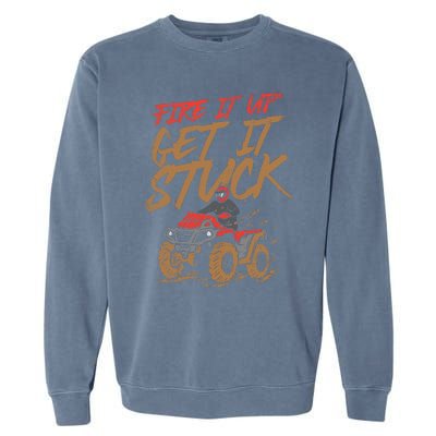 Atv Rider Gifts Four Wheeler Accessories Garment-Dyed Sweatshirt