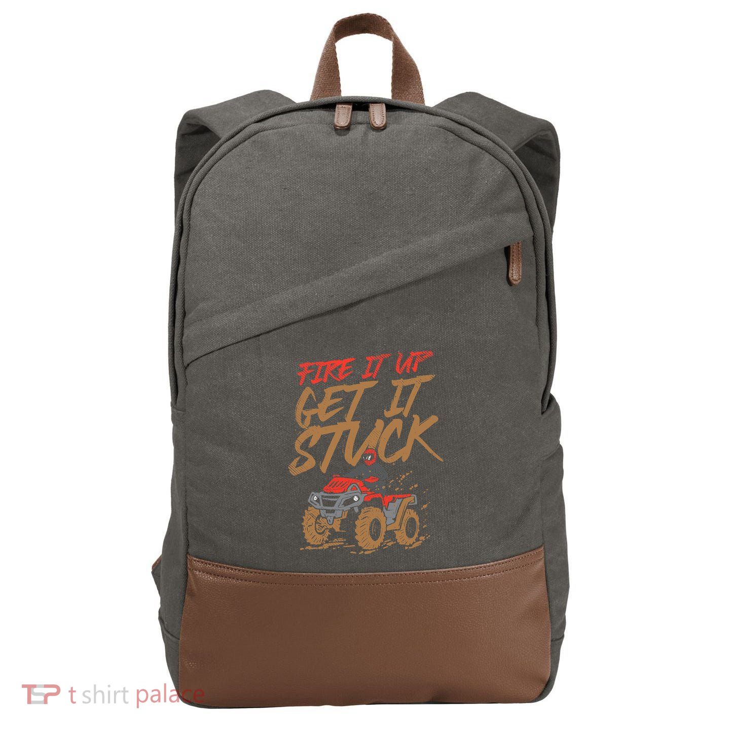 Atv Rider Gifts Four Wheeler Accessories Cotton Canvas Backpack