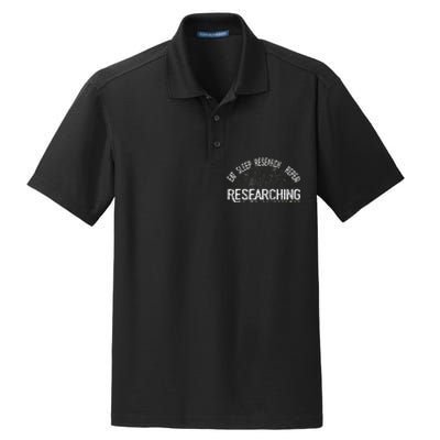 Academics Researcher Gift Eat Sleep Research Repeat Dry Zone Grid Polo