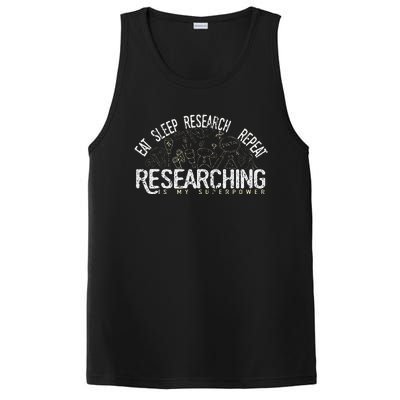 Academics Researcher Gift Eat Sleep Research Repeat PosiCharge Competitor Tank