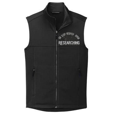 Academics Researcher Gift Eat Sleep Research Repeat Collective Smooth Fleece Vest