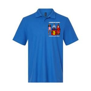 American Raised Guadeloupe Vibes Born In South America Dna Gift Softstyle Adult Sport Polo