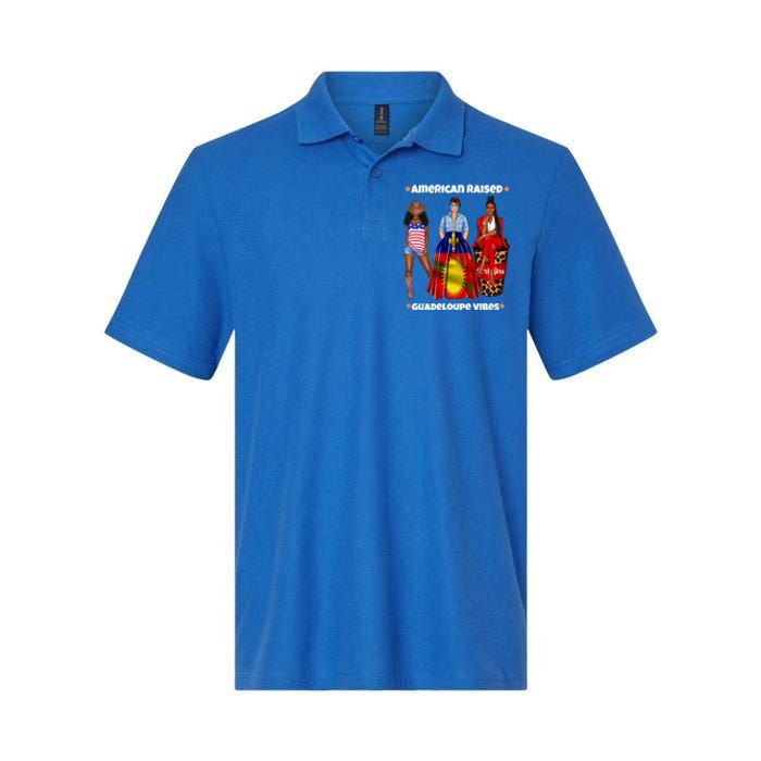 American Raised Guadeloupe Vibes Born In South America Dna Gift Softstyle Adult Sport Polo