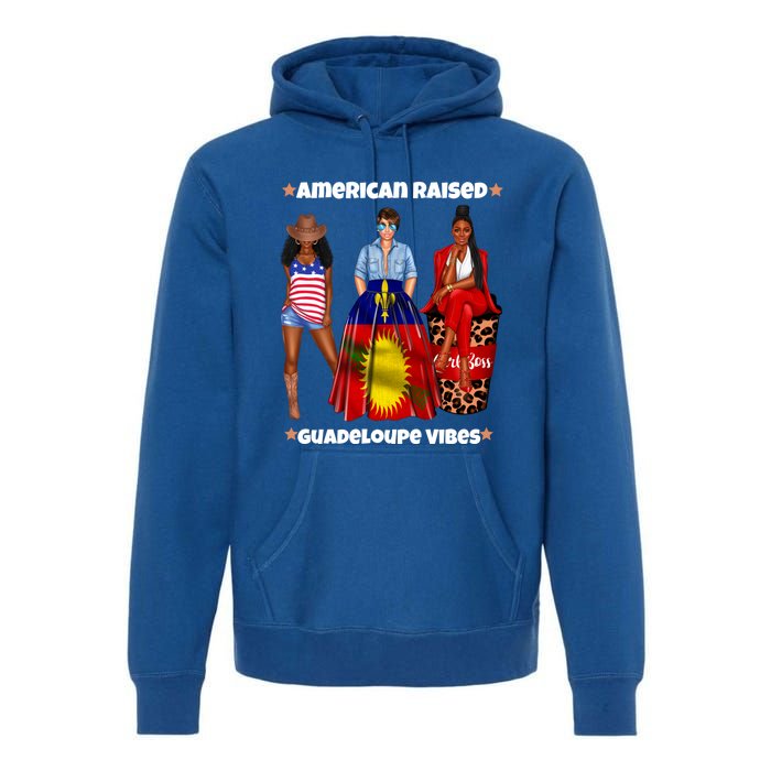 American Raised Guadeloupe Vibes Born In South America Dna Gift Premium Hoodie