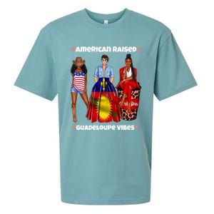 American Raised Guadeloupe Vibes Born In South America Dna Gift Sueded Cloud Jersey T-Shirt