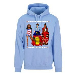 American Raised Guadeloupe Vibes Born In South America Dna Gift Unisex Surf Hoodie