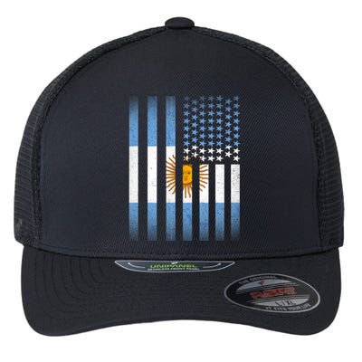 Argentina American Flag Flexfit Unipanel Trucker Cap