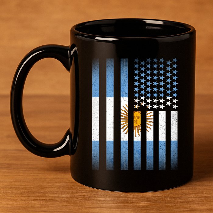 Argentina American Flag 11oz C Handle Ceramic Mug