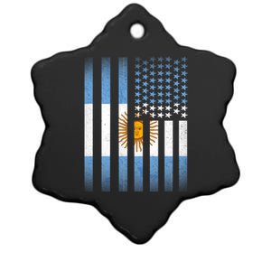 Argentina American Flag Ceramic Star Ornament