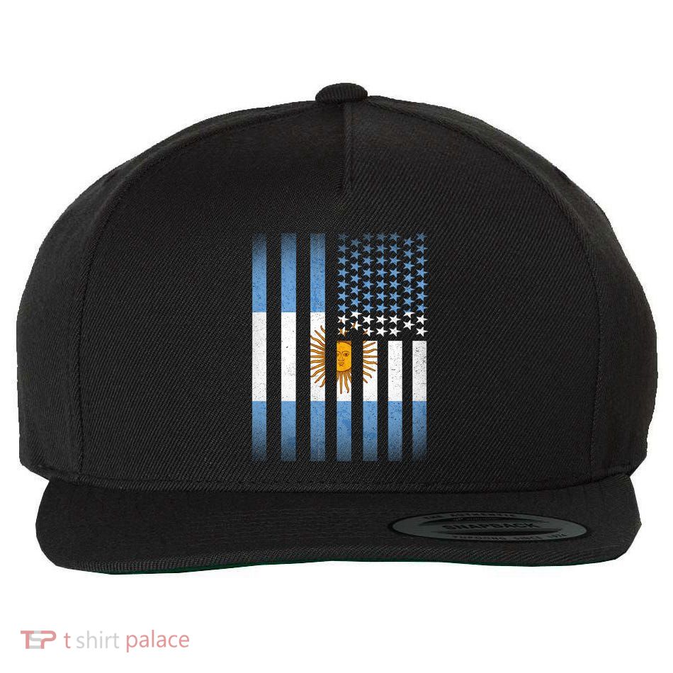 Argentina American Flag Wool Snapback Cap