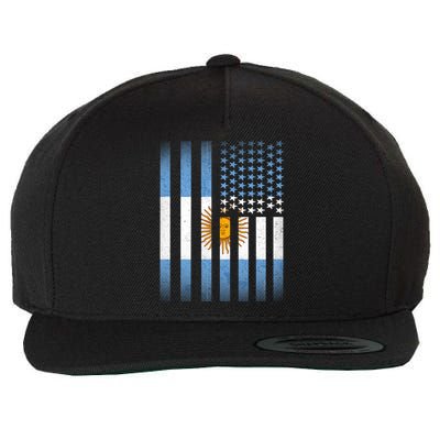 Argentina American Flag Wool Snapback Cap