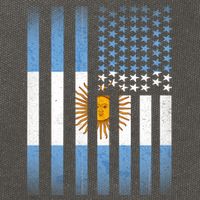 Argentina American Flag Cotton Canvas Backpack